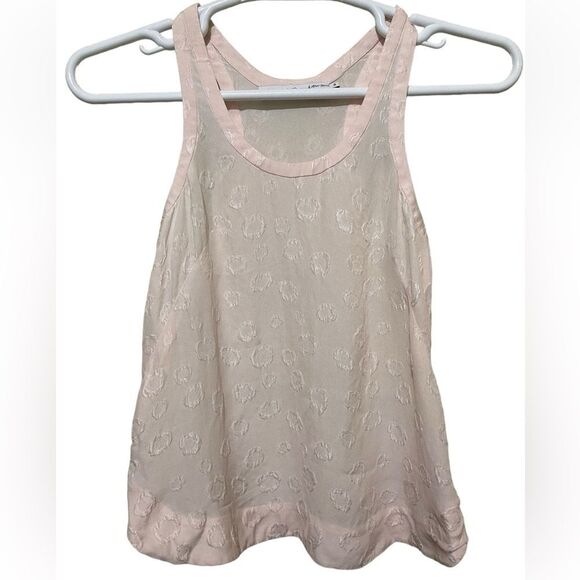 & Other Stories Tops - & Other Stories 100% Silk Pale Pink‎ Embroidered Feminine Camisole Croquette